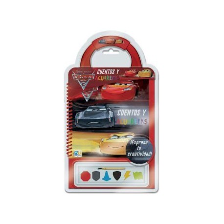 DISNEY PIXAR CARS 3 -CUENTOS Y ACUARELAS- (C/ACUARELAS/PINCEL)-librosluna- Libros de Libros para Todos