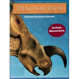 DINOSAURIOS TRICERATOPS- (LIBRO P/COLOREAR C/CRAYOLAS Y MEMORIA)-librosluna- Libros de Libros para Todos