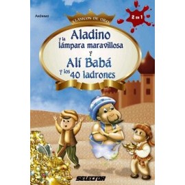 ALADINO Y LA LAMPARA MARAVILLOSA Y ALI BABA Y LOS 40 (CLASICOS)-librosluna- Libros de Libros para Todos
