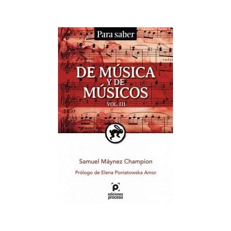 DE MUSICA Y DE MUSICOS VOL.III            (PARA SABER)-librosluna- Libros de Libros para Todos