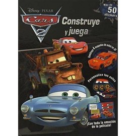 CARS 2  -CONSTRUYE Y JUEGA-       (MAS DE 50 STICKERS)-librosluna- Libros de Libros para Todos