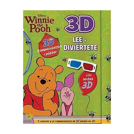WINNIE THE POOH 3D -LEE Y DIVIERTETE- (C/LENTES)-librosluna- Libros de Libros para Todos