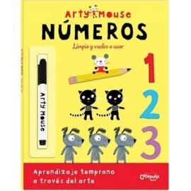 ARTY MOUSE -NUMEROS  LIMPIA Y VUELVE A USAR- (C/MARCADOR)-librosluna- Libros de Libros para Todos