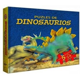 PUZLES DE DINOSAURIOS (AZUL C/5 PUZLES DE 54 PZAS.)-librosluna- Libros de Libros para Todos