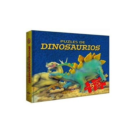 PUZLES DE DINOSAURIOS (AZUL C/5 PUZLES DE 54 PZAS.)-librosluna- Libros de Libros para Todos