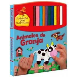 JUGANDO CON PLASTILINA -ANIMALES DE GRANJA-   (C/10 PLASTIL-librosluna- Libros de Libros para Todos