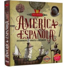 AMERICA ESPAÑOLA -ATLAS ILUSTRADO-        (GF/EMPASTADO)-librosluna- Libros de Libros para Todos